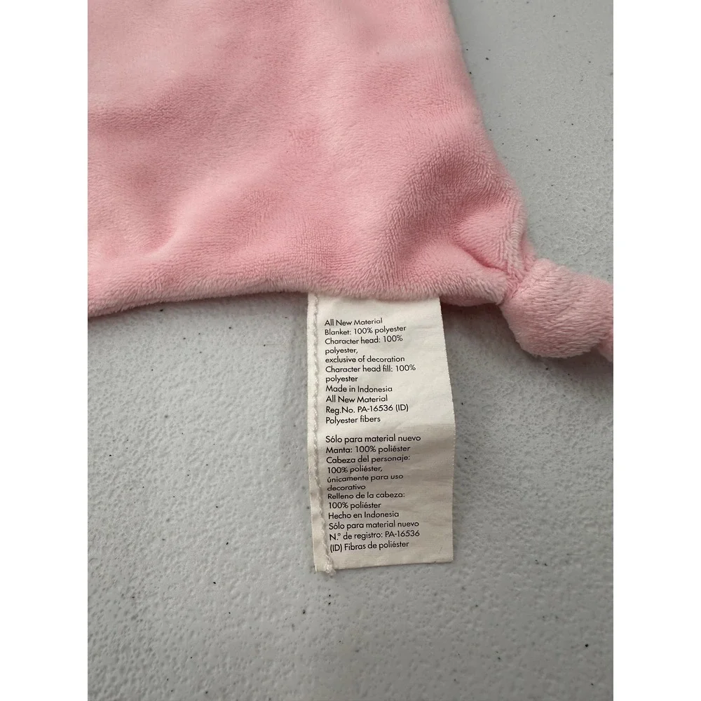 Stepping Stones Bunny Lovey Security Blanket Pink Heart Plush Stuffed Animal Toy